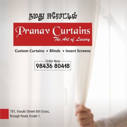 Custom curtains, Interior and Exterior blinds, Insect screens installer... 
ping @ 9843680418