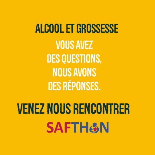 Alcool/Grossesse - En parler pour mieux prévenir. Des événements partout en France pour libérer la parole et informer. Initiative lancée par @saffrance