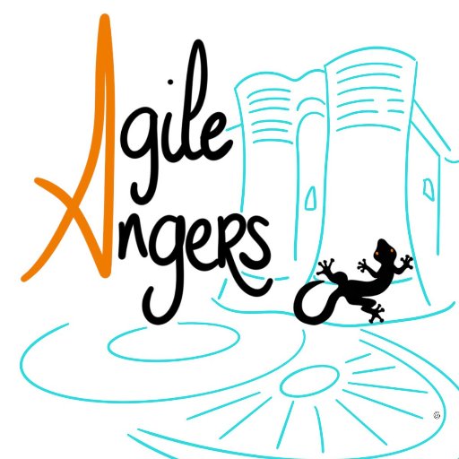 #AgileAngers ce sont des RDV entre personnes pratiquant ou attirées par l'agilité à #Angers et en #Anjou (logo par @CindyDaupras)