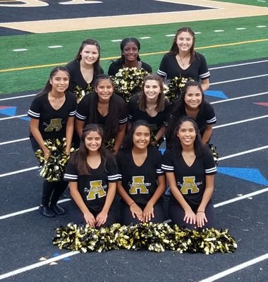 The AHS drill team is made up of nine members and is lead by Captain Samantha Lopez, 1st Lieutenant Aaliah Castillo, and 2nd Lieutenant Olivia Sierra.