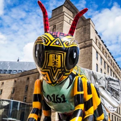 Alright rkid. I'm Bee-Lieve, #75 of the @beeinthecitymcr trail, in support of @mcr_charity. Sponsored by @bizgrowthhub, made by @kELzO1984. Buzzin’ to bee here!