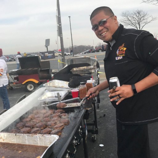 Tailgate Chef, Local TV Chef, Cohost of the @DMVMessHall podcast, Diehard Commanders, Capitals, Wiz, & Nats Fan, Amateur Food Critic, Husband and Solid Dude