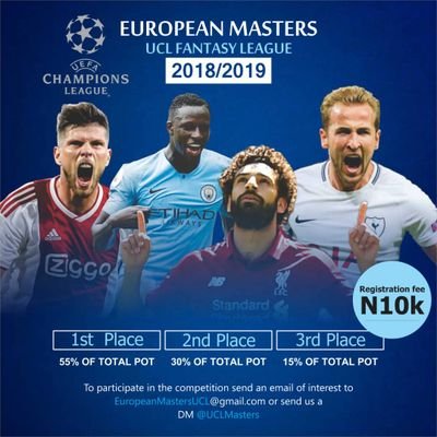 European Masters UCL Fantasy League. Who will Dominate Europe? The Oracle could not decide.....