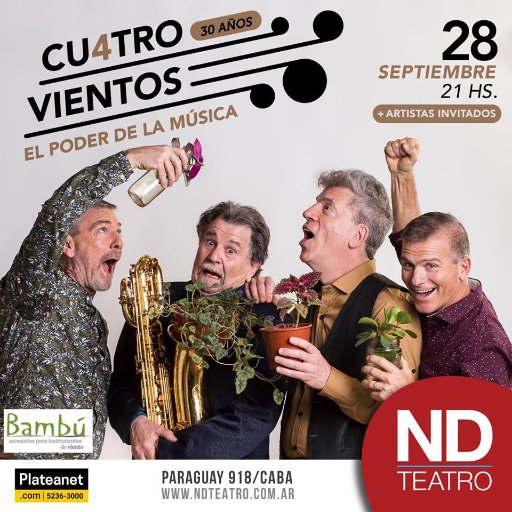 Diego Maurizi (saxo alto), Jorge Polanuer (saxo tenor y flauta), Julio Martínez (saxo barítono y alto) y Leo Heras (saxo soprano y clarinete)