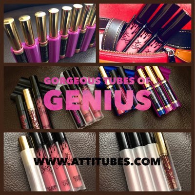 Attitubes are the fun stylish way to carry and organize your liquid lip colors. 3D printed in various colors and styles to fit most liquid lip color tubes