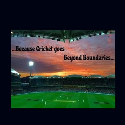 Today we set the BOUNDARIES ,tomorrow we fly over them... Bringing you the latest in cricket  * Above & Beyond *
