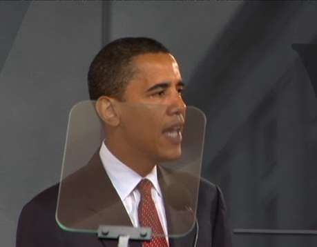 You hardly ever see the president without me.  I tell President Obama what to say.  I am the Teleprompter behind the man!
