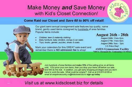 kidsclosetCO's profile picture. Semi-Annual Children's Consignment sale. Come Raid Our Closet!!!