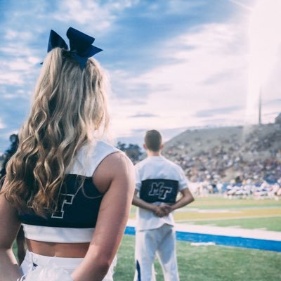 Join us at home & on the road football, basketball, and volleyball games as we cheer the Raiders to victory! #TrueBlue Also follow our Instagram page @mtsucheer