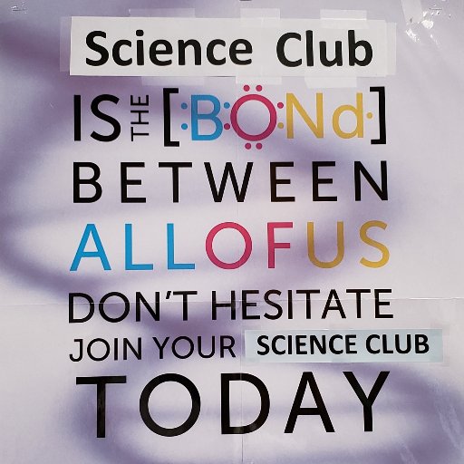 AHS_ScienceClub's profile picture. Official Twitter account of Allen High Science Club. Fun Science acitivities, Science Fair planning & more Tuesdays (2nd & 4th wk) after 8th Ms Kulkarni's class