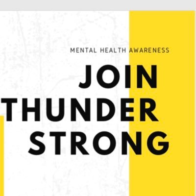 DVThunderStrong's profile picture. You are never alone, we are here to help! Join Thunder Strong and promote mental health awareness! Text 81010 @thunder60