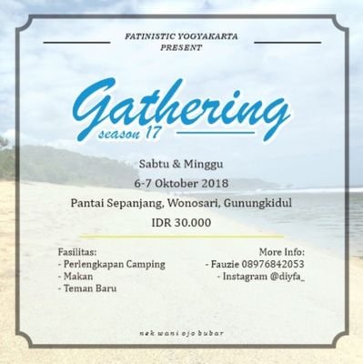 Always alongside @FatinSL || Next event Gathering 17 Fatinistic Yogyakarta || CP : 089664602321 / Grup WhatsApp : +6289664602321