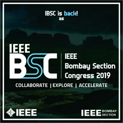 The IEEE Bombay Section is excited to announce that the IEEE Bombay Section Congress (IBSC) 2019 will be hosted by Sandip Foundation's, SITRC at NASHIK