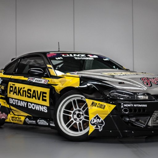 Pro drifter driving the Pak n Save Nissan S15 ✌🏼️