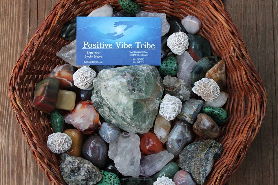 We are Positive Vibe Tribe, Bringing peace, love, and helping heal one lost soul at a time. We offer a selection of Gemstones and Pendents on our Etsy Page.