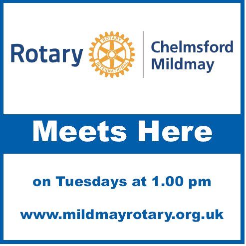 A small friendly club which meets on Tuesday lunchtime in Chelmsford, Essex. #Chelmsford #Mildmay #Rotary. Supporting others locally & internationally.