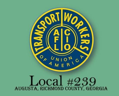 TWU of America Local #239 supports the school bus drivers, attendants, monitors, mechanics & support staff of the Richmond County School System.