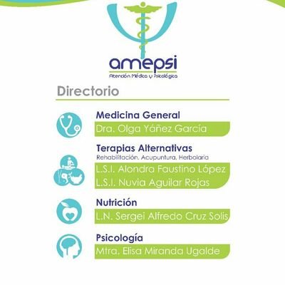 Psicología, Medicina General, Medicina Intercultural y Nutrición Clinica