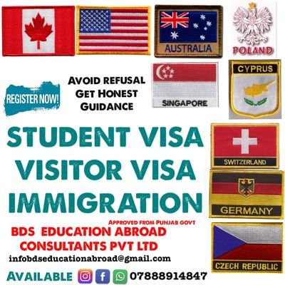 AbroadBds's profile picture. AUS CANADA USA WHOLE EUROPE SINGAPORE CYPRUS 10YEAR MULTIPLE USA/CANADA . Canada PR through ICCRC MEMBER Lic from Punjab Govt. Get Honesty & transparency .