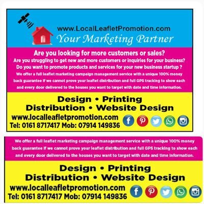 Your Complete Leaflet Marketing Solutions Services. Delivering your Leaflets throughout Manchester UK #leafletdistribution #leafletmarketing #print #design