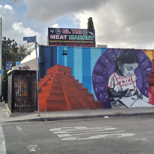 View local artists street murals and art from East Los Angeles, California.