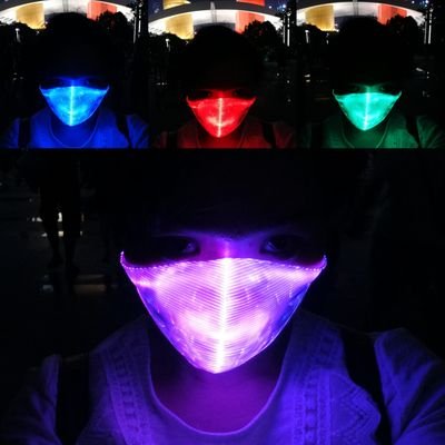 ☞ Personalize your night, an eye-catching LED rave mask is a good choice. 🎃 It glows in 7 colors, 5 modes flashing, multi-uses.