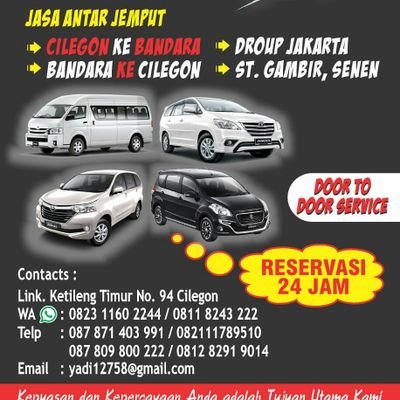 Jasa Transportasi TRAVEL Bandara Soetta Serang Cilegon 
untuk reservasi hubungi hp 082111789510 atau 
WA 082111789510
082377337920