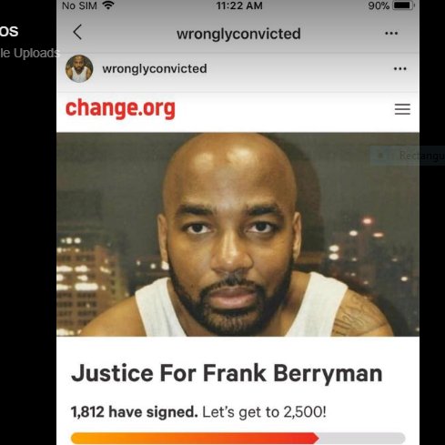 wronglyconvictedMy name's Frank Berryman/I have been incarcerated since 3-24-04 for a robbery in Palmer Township Pa. on 3-9-04.
