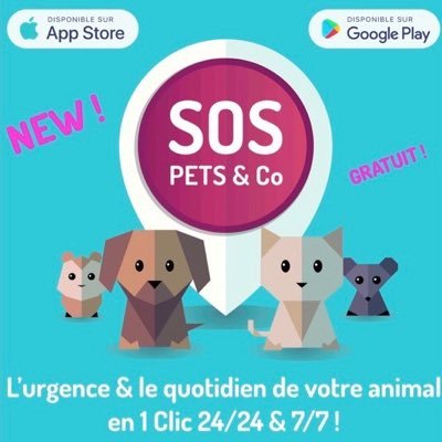 SOS PETS 📲 100% GRATUITE gérer les urgences & le quotidien de vos animaux de compagnie en 🇫🇷 #animauxdecompagnie #chiens #chats #chevaux #furet #lapin #veto