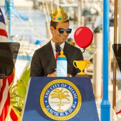 Little boy mayor of big town Miami who loves to dream big while drinking lots of milk so I can be a SUPER STRONG mayor someday