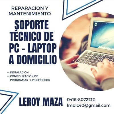 SOPORTE TECNICO A DOMICILIO DE PC Y LAPTOP 
Instalacion, Reparación y Mantenimiento Tanto de marcas reconocidas como clone
Asesoría para la Compra de hardware