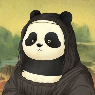 Um panda fofinho pairando por aí.