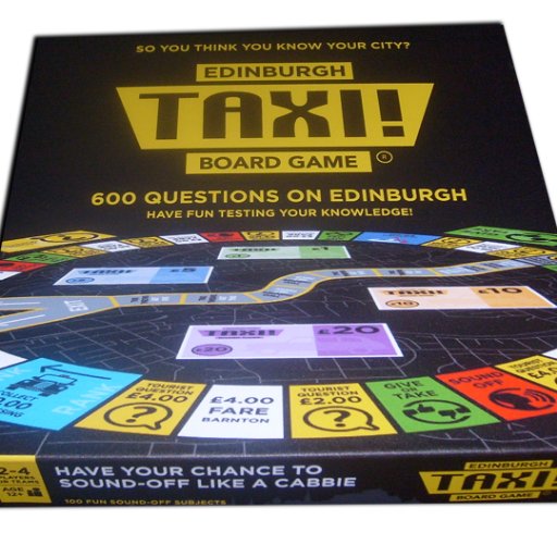 Taxi Board Game - there are now 12 editions of our trivia game available, and just like driving a taxi, the better your knowledge, the better the tips..