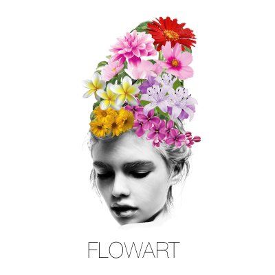 FLOWART es un nuevo concepto de estudio fotográfico que fusiona 3 artes; la fotografía, la pintura y el 
arte-floral.