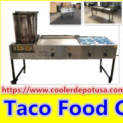 Taco Cart Griddle and Warmer Cart  Asada Burger Pollo Cooler Depot USA New 