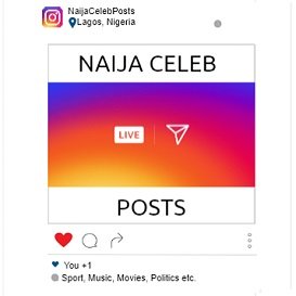 Recent posts of Nigeria celebrities are featured here.
Lets Analyze | Criticize | Celebrate | Give Accolades on our celebrities views.