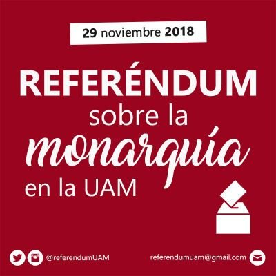 Este 29N hicimos en la UAM referéndum sobre la monarquía. No estamos dispuestxs a heredar este régimen impuesto. ¡Ya es hora de que podamos decidirlo todo! ✊