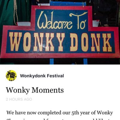 Welcome all you Wonkers - we are a small festival based in the heart of Dorset and we offer a unique family style affair with a garden party for all 💕💖💕
