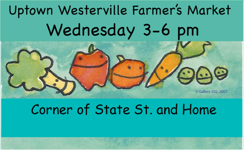 Original Westerville's Uptown Farmers Market info for both Wednesday and Saturday Market