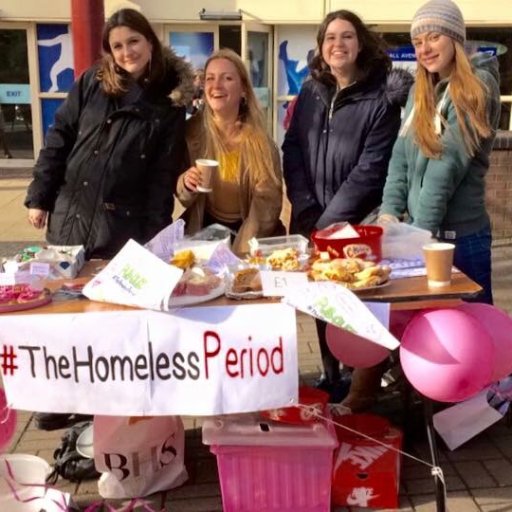 A student run charitable organisation raising money for sanitary items for homeless people in Bristol