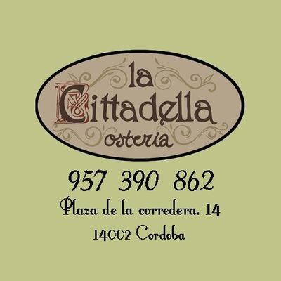 Osteria inaugurada en 2014. La auténtica pizza italiana artesanal traída a Córdoba.