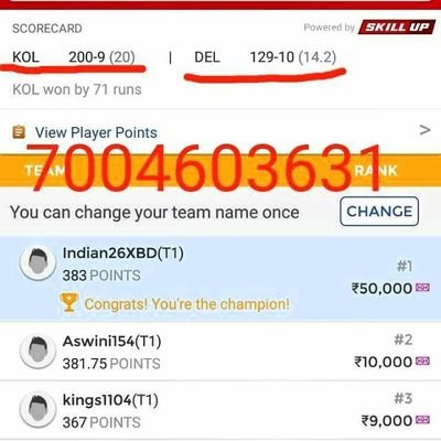 Dream 11 champions  Continue winning team whatsapp - 7004603631

telegram group



https://t.co/tZkUW9i86B