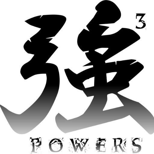 The cuts on the writing symbolizes all the battles fought. The symbol is a Japanese Kanji meaning strong. The 3 on top to the right means to the third power.