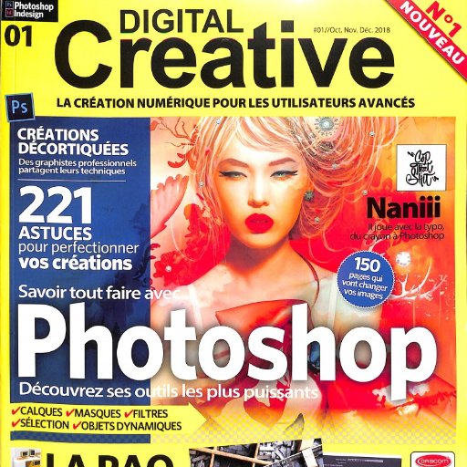 Digital Creative est un magazine destinés aux utilisateurs avancés de Photoshop et aux passionnés de création numérique et de retouche.