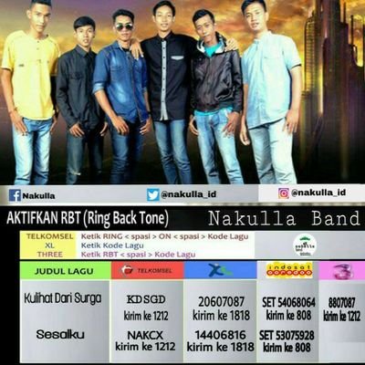 music publish & promotion
Nakulla band ID Tulang Bawang Barat Lampung Indonesia
contact email : endy.setiawan1@gmail.com
