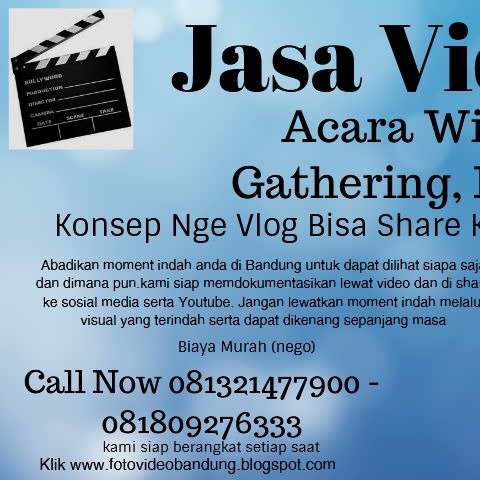 Pembuatan video dalam bentuk vlog share ke Youtube, dokumentasi event, family gathering,  video dokumentasi,call 081321477900