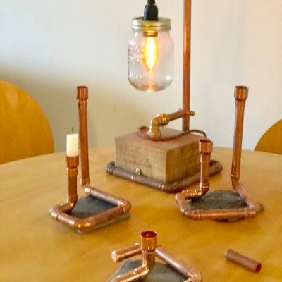 Bespoke Handmade industrial copper water pipe creations. Handmade to order. 15mm copperpipe. Natural copper finish. visit https://t.co/t6Ops7uWB7