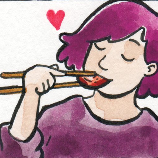 Food Art, Illustration and Comics: Let's Make Dumplings!, Let's Make Ramen!, The Adventures of Fat Rice, Shuteye, The Complete Ouija Interviews. She/her.