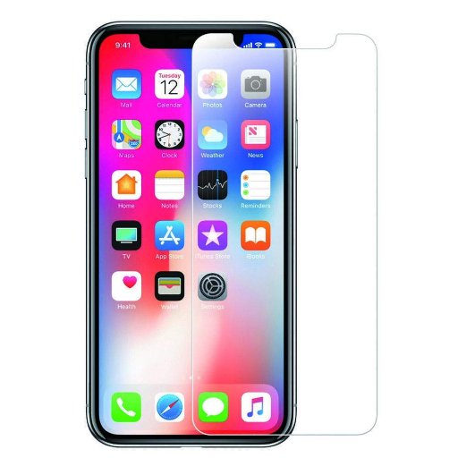 VHO iPhone Xs/X Screen Protector, Full Coverage Tempered Glass for iPhone X/XS - Face ID Dustproof Design, 2.5D and 3D Curved Edge to Edge Protection