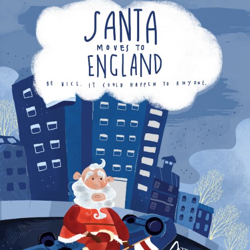 When global warming melted Santa's North Pole home into the ocean, he needed a new home: England. #childrensbook #christmas #climatechangeisreal